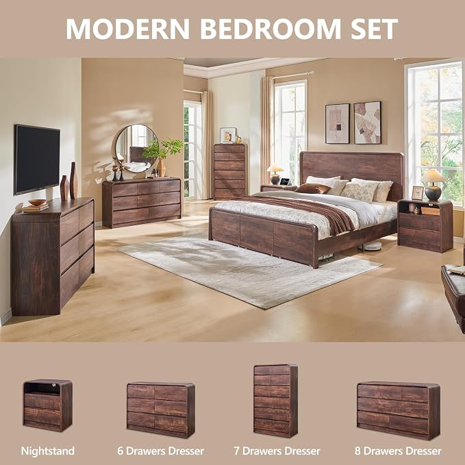 Aitjunz Modern 5 Drawers Dresser - Image 6
