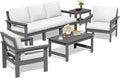 SERWALL HDPE Patio Furniture Set, 7-piece Outdoor Sectional Sofa Set, All by SERWALL