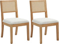 Westice Rattan Dining Chairs Set of 2, Farmhouse Natural Dining Room Chairs by ChairsforHomeLivingRoom
