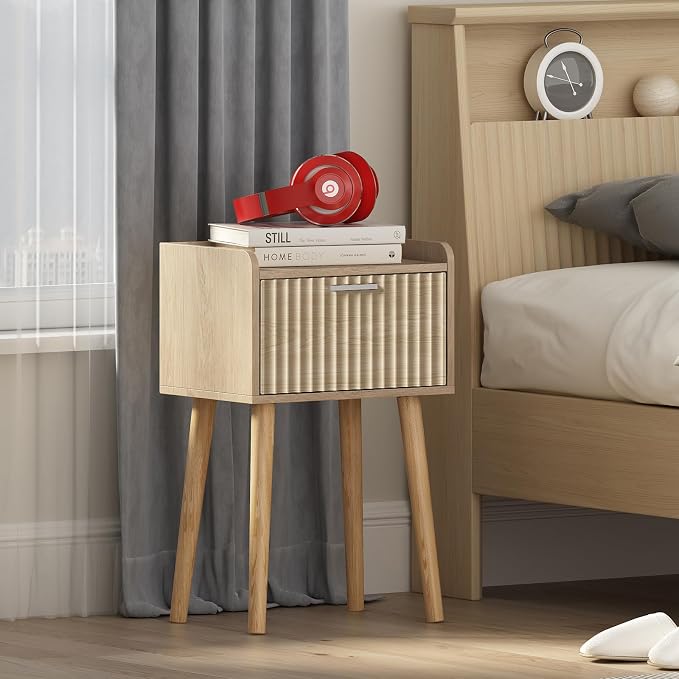 LAATOOREE Nightstand Set of 2, Small Bed Side Table - Image 7
