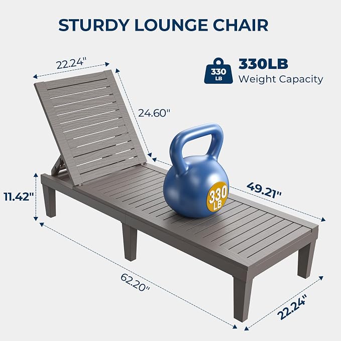 HOMSHADE Chaise Lounge Chair Outdoor - Image 3