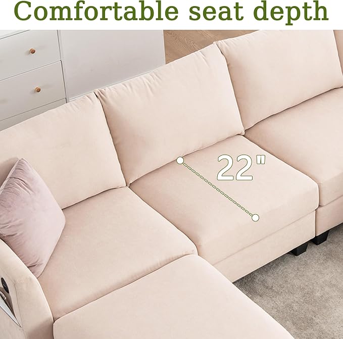 150.4" Large Sectional Couches for Living Room, 8 Seater L Shaped Modular - Image 7