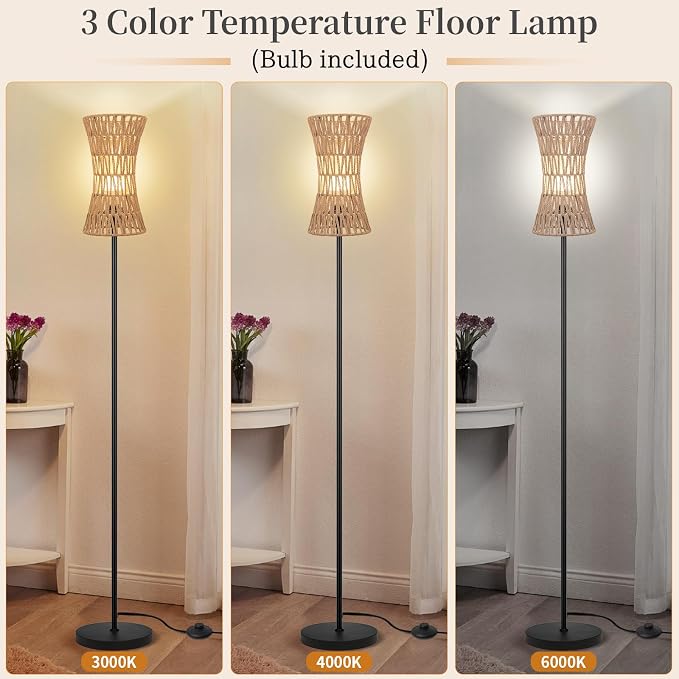 Ruiever Floor Lamp for Living Room, Farmhouse Floor lamp, Modern Standing lamp - Image 4