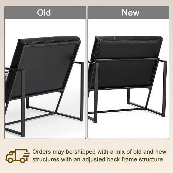 Glitzhome Mid Century Modern Accent Chairs Set of 2, Modern Living Room Chairs - Image 6