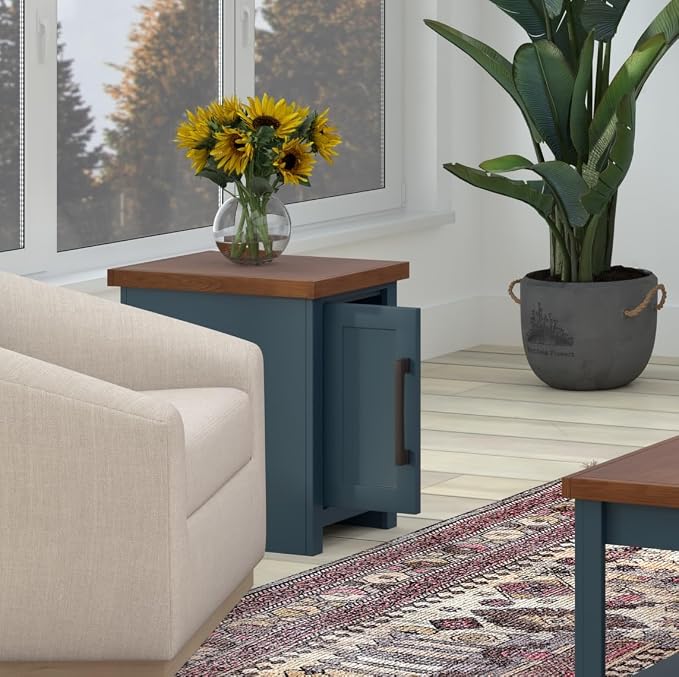 Bridgevine Home Nantucket Modern Farmhouse Chairside Table, 14 Inches, Fully - Image 8