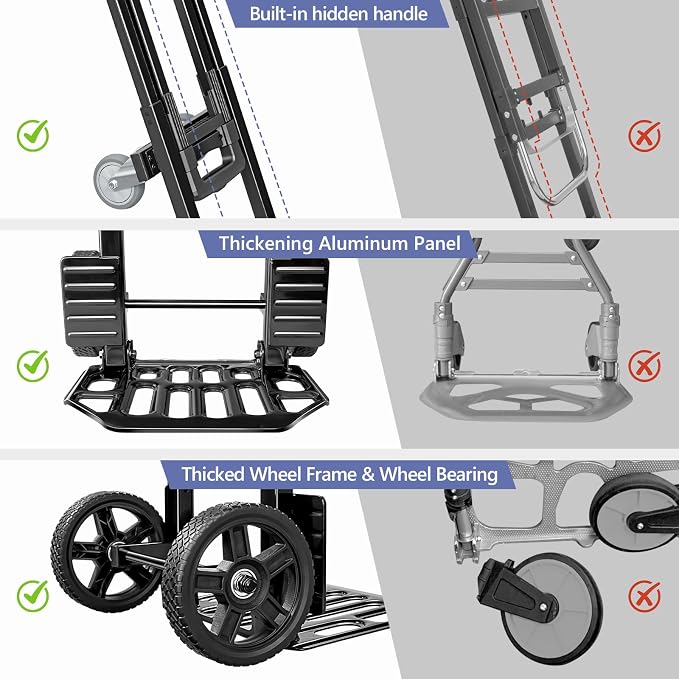 KEDSUM 3-in-1 Convertible Dolly Cart - Image 3
