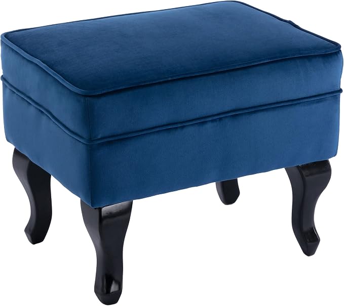 Accent Chairs with Ottoman Set of 2 Velvet Wingback Club Chair Upholstered - Image 4