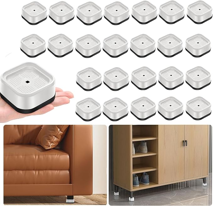shouwuhho 24 Pack Furniture Risers Adjustable Bed Risers Heavy Duty Lifts - Image 8