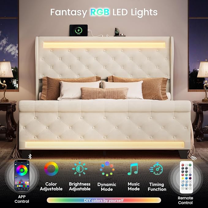 Belffin Queen Size Bed Frame - Image 3