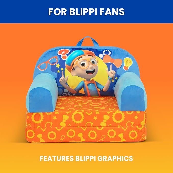 Delta Children - Blippi Cozee Buddy Flip-Out Kids Chair - Image 5