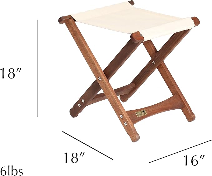 BYER OF MAINE Pangean Folding Stool – Canvas Camp & Wood Camp Stool - Image 3