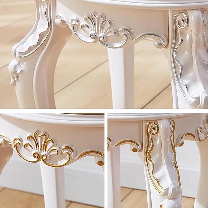 Vintage Vanity Stool Vanity Chair, Round & Rectangular Makeup Stool, Cute - Image 6