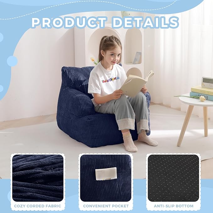 MAXYOYO Kids Bean Bag Chair, Stuffed Toddler Bean Bag Sofa - Image 6