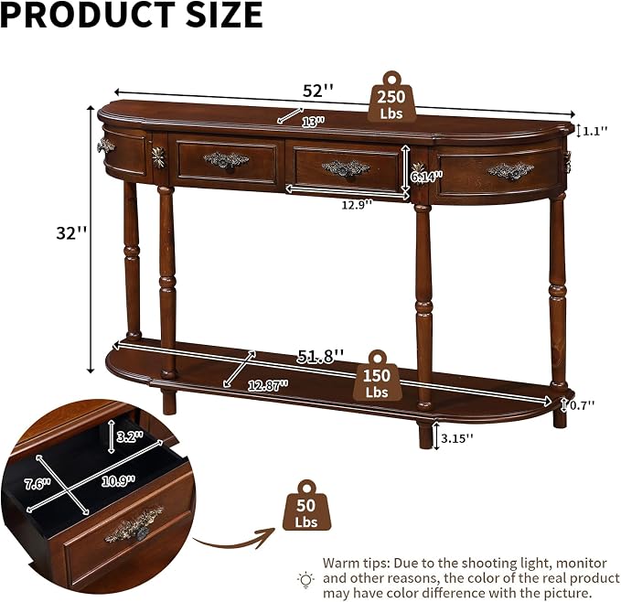 Retro Curved Console Table - Image 2