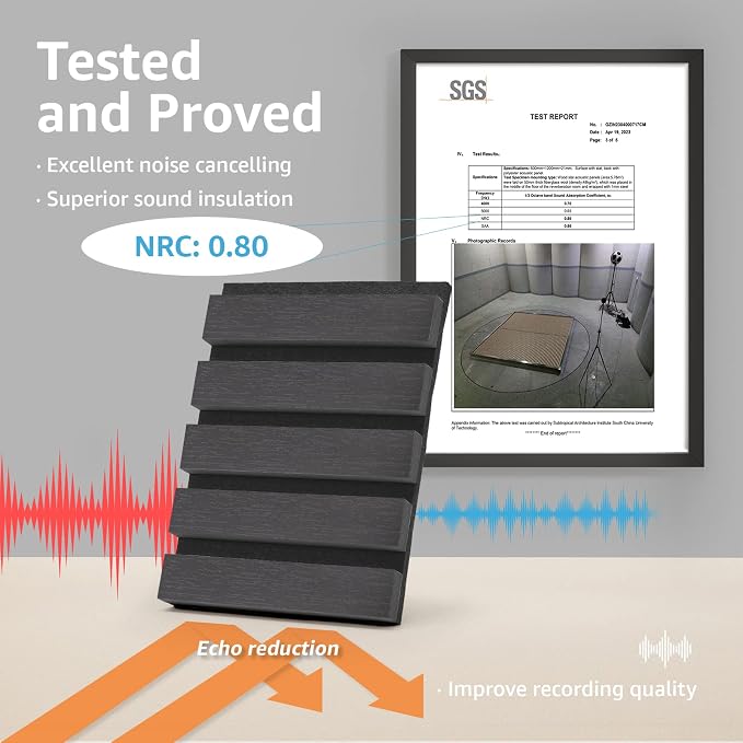 Art3d 2 Wood Slat Acoustic Panels - Image 2
