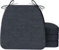 AAAAAcessories D-Shaped Chair Cushions, Machine-Washable Cover, Charcoal Gray by AAAAAcessories