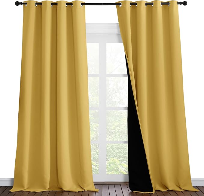 NICETOWN 100% Blackout Blinds, 52 inches x 102 inches, Laundry Room Decor by NICETOWN