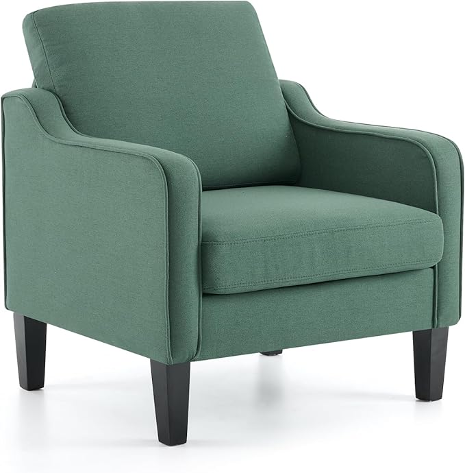 VINGLI Accent Chair for Living Room Chairs Dark Green Reading Chair for Bedroom by VINGLI
