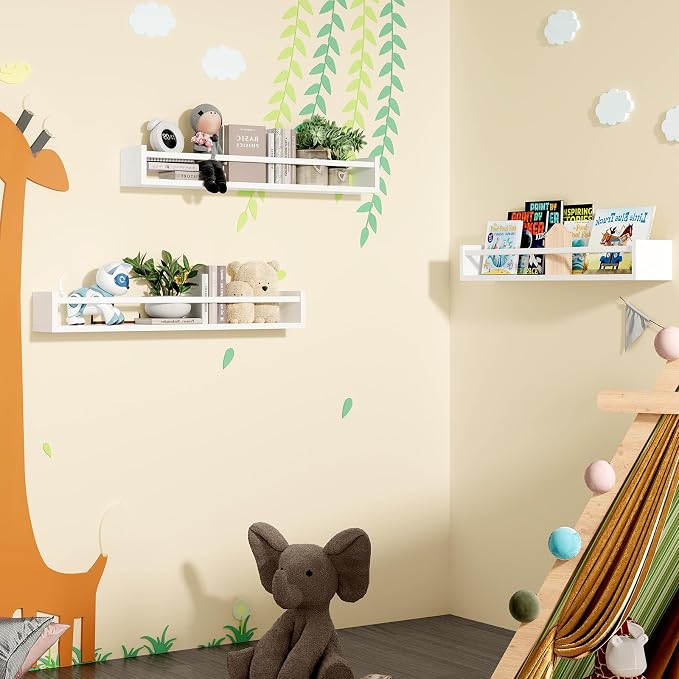 Fixwal Nursery Book Shelves, 23.6 Inch Floating Bookshelf - Image 4