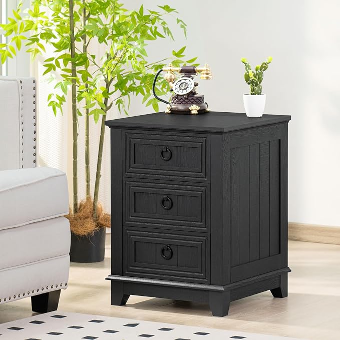 Joaxswe Farmhouse Night Stand Set of 2, Dresser - Image 8