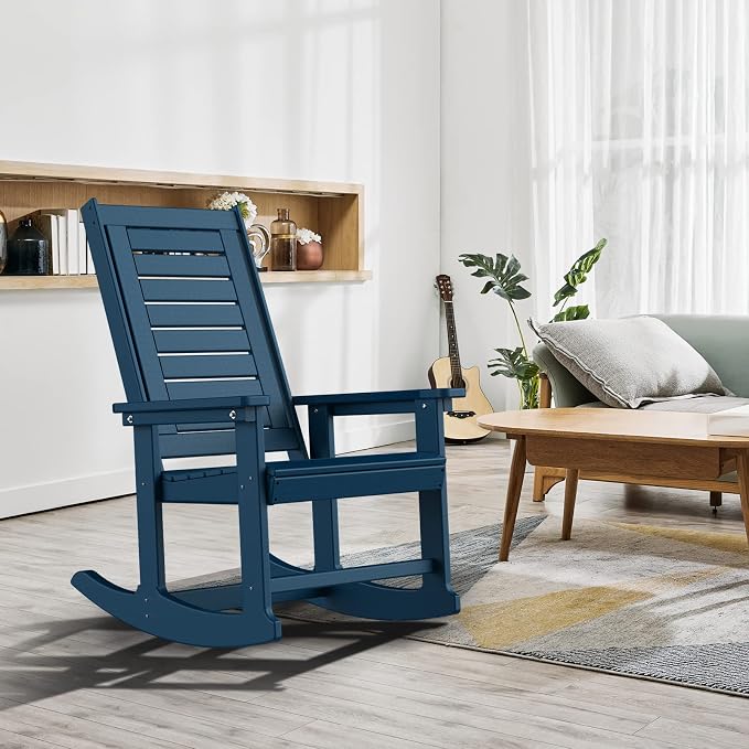 GREENVINES Outdoor Rocking Chairs | Set of 2 | Porch Rocker | HDPE Plastic | - Image 2