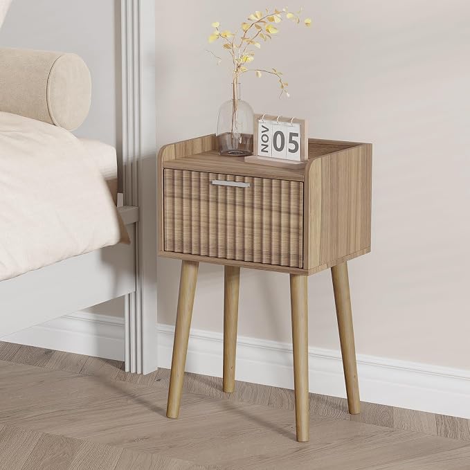 LAATOOREE Small Nightstand Set of 2, Side End Table - Image 7