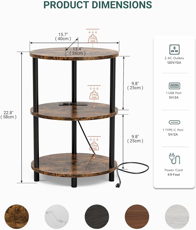 Small Round Side Table - Image 2