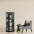 YOWOS Rotating Bookshelf Tower, 360° Display Spinning Bookcase, Bamboo by YOWOS