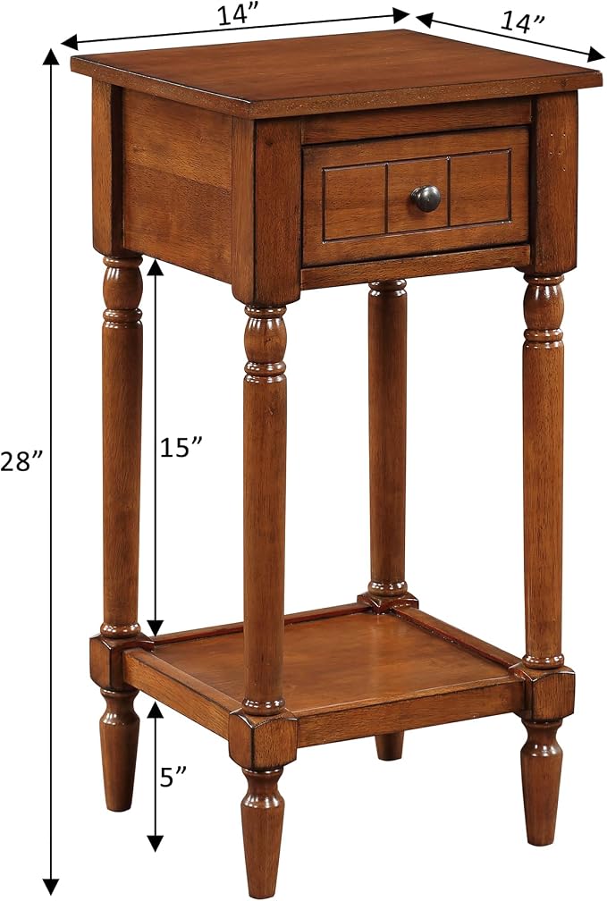 Convenience Concepts French Country Khloe 1 Drawer Accent End Table 14" - Image 3