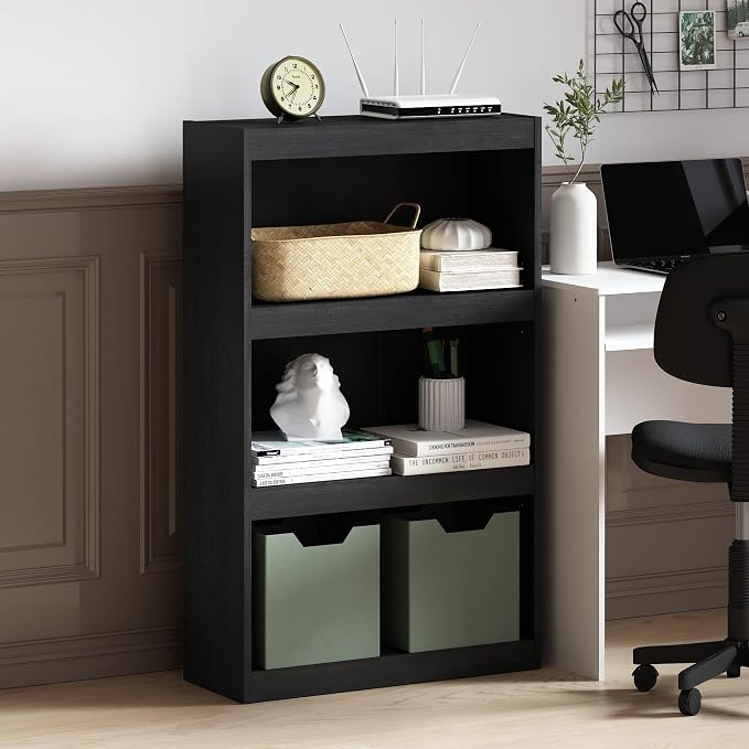 Furinno Jaya Book Shelf, 3-Tier Modern Bookshelf by Furinno-FitsYourSpaceFitsYourBudget