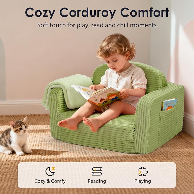 Foryoomi 2 in 1 Convertible Kids Couch - Image 3