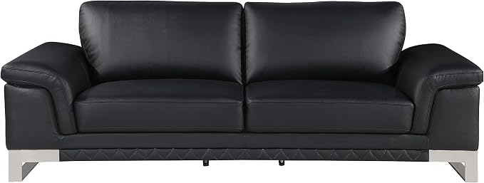 Blackjack Furniture Weston Collection Genuine Italian Leather Living Room Sofa - Image 2