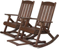 VINGLI Wooden Porch Rocking Chair, Heavy Duty Outdoor Rocking Chair by VINGLI