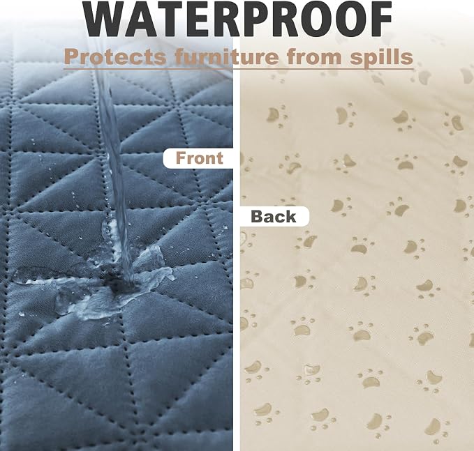 Ameritex Sofa Cover Waterproof for Seats Couch Cover for Dogs Pet Couch Cover - Image 2
