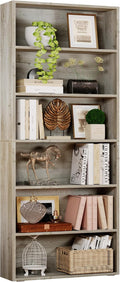 IRONCK Bookshelves and Bookcases Floor Standing 6 Tiers Display Storage Shelves by IRONCK