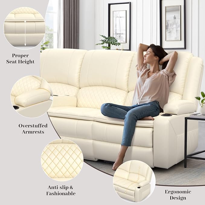 Yolsali 3 Seater Recliner Sofa Set - Image 3