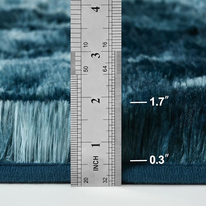 Deerhoo Large Shag Area Rugs 5 x 8, Tie-Dyed Plush Fuzzy Rugs - Image 2