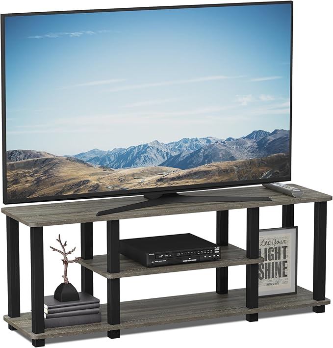 Furinno Turn-N-Tube No Tools 3D 3-Tier Entertainment TV Stand up to 50 inch TV by Furinno-FitsYourSpaceFitsYourBudget
