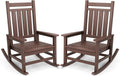 SERWALL Oversized Outdoor Rocking Chair Set of 2, HDPE Rocker by SERWALL