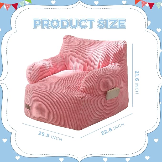 MAXYOYO Kids Bean Bag Chair, Stuffed Toddler Bean Bag Sofa - Image 2