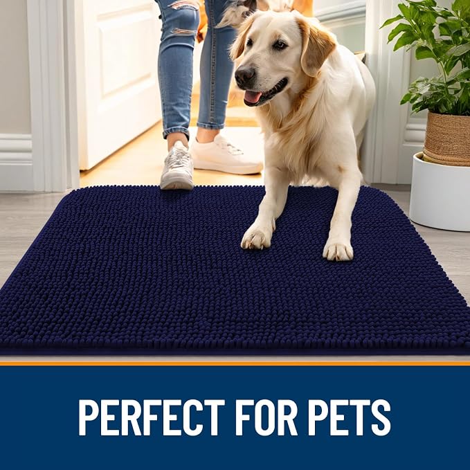 OLANLY Dog Door Mat for Muddy Paws 34x21, Absorbs Moisture and Dirt, Absorbent - Image 6
