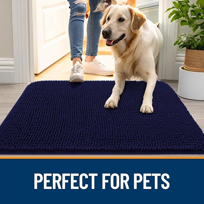 OLANLY Dog Door Mat for Muddy Paws 59x32, Absorbs Moisture and Dirt, Absorbent - Image 6