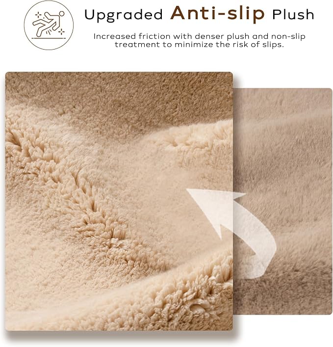 Ashler Faux Fur Rug, Ultra Soft Faux Rabbit Fur, 5 x 7 Feet Rectangle, Machine - Image 3