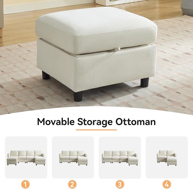WUTUTUEE 58”Modular Sectional Loveseat Sofa - Image 7
