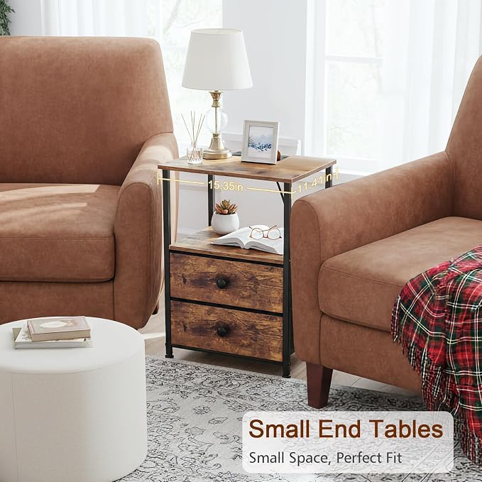 LOAKEKEL Night Stand Set 2, Nightstand - Image 6