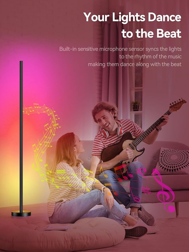 OIYN Smart RGBICW LED Corner Floor Lamp 2 Pack - Image 4
