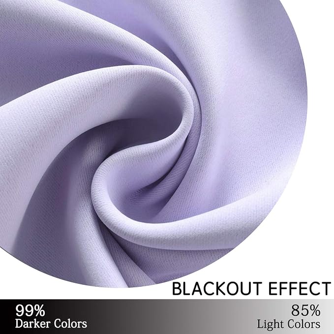Yakamok Grommet Room Darkening Thermal Insulated Blackout Curtains Window Panels - Image 6