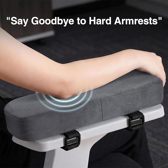 Smiry Ergonomic Office Chair Armrest Pads, Memory Foam Arm Rest Covers - Image 3