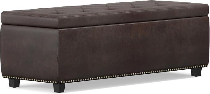 SIMPLIHOME Hamilton Storage Ottoman - Image 7