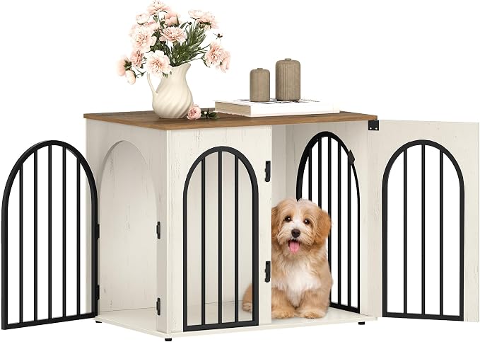 Hzuaneri 26.8'' Wooden Dog Crate Furniture, Indoor Dog Kennel Dogs Cage by Hzuaneri